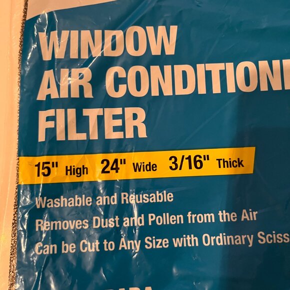 Window Air Conditioner Filter (new) /  15" High 24" wide 3/16" thick  Frost King - Picture 10 of 12